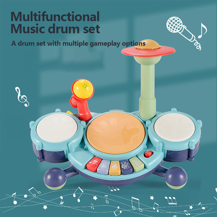 Children's Drum Set Piano Two In One, Enlightenment Electronic Drum Instrument Toys For Babies To Play Drums