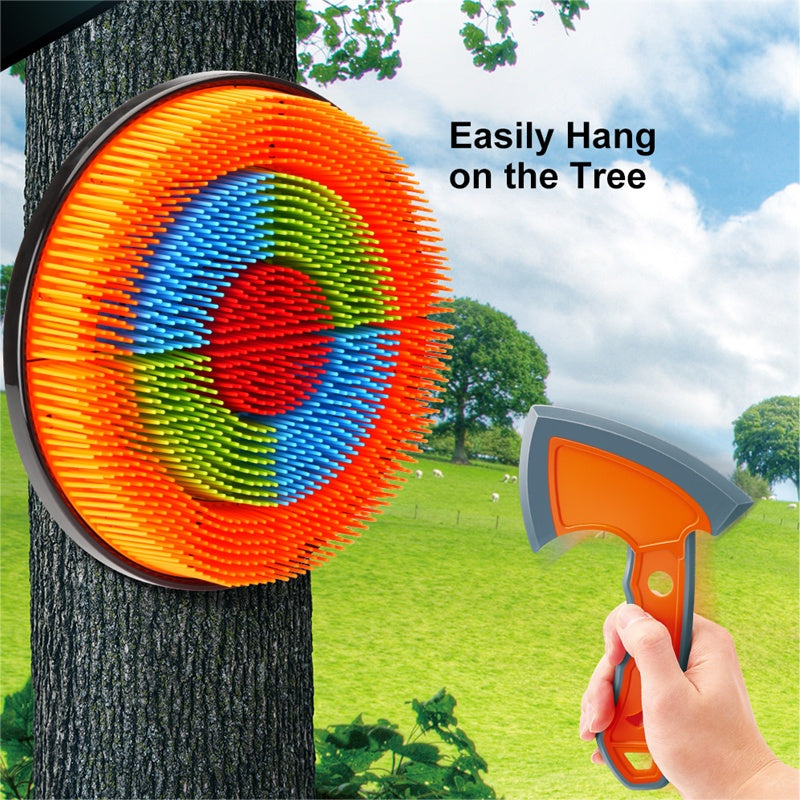 3-in-1 Outdoor Throwing Game Set - Includes Axes, Stars & Darts Fun Sports For Families And Kids